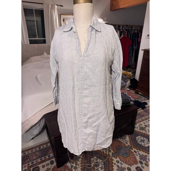 Studio 412 tunic Italian linen sz s gray - Picture 1 of 8